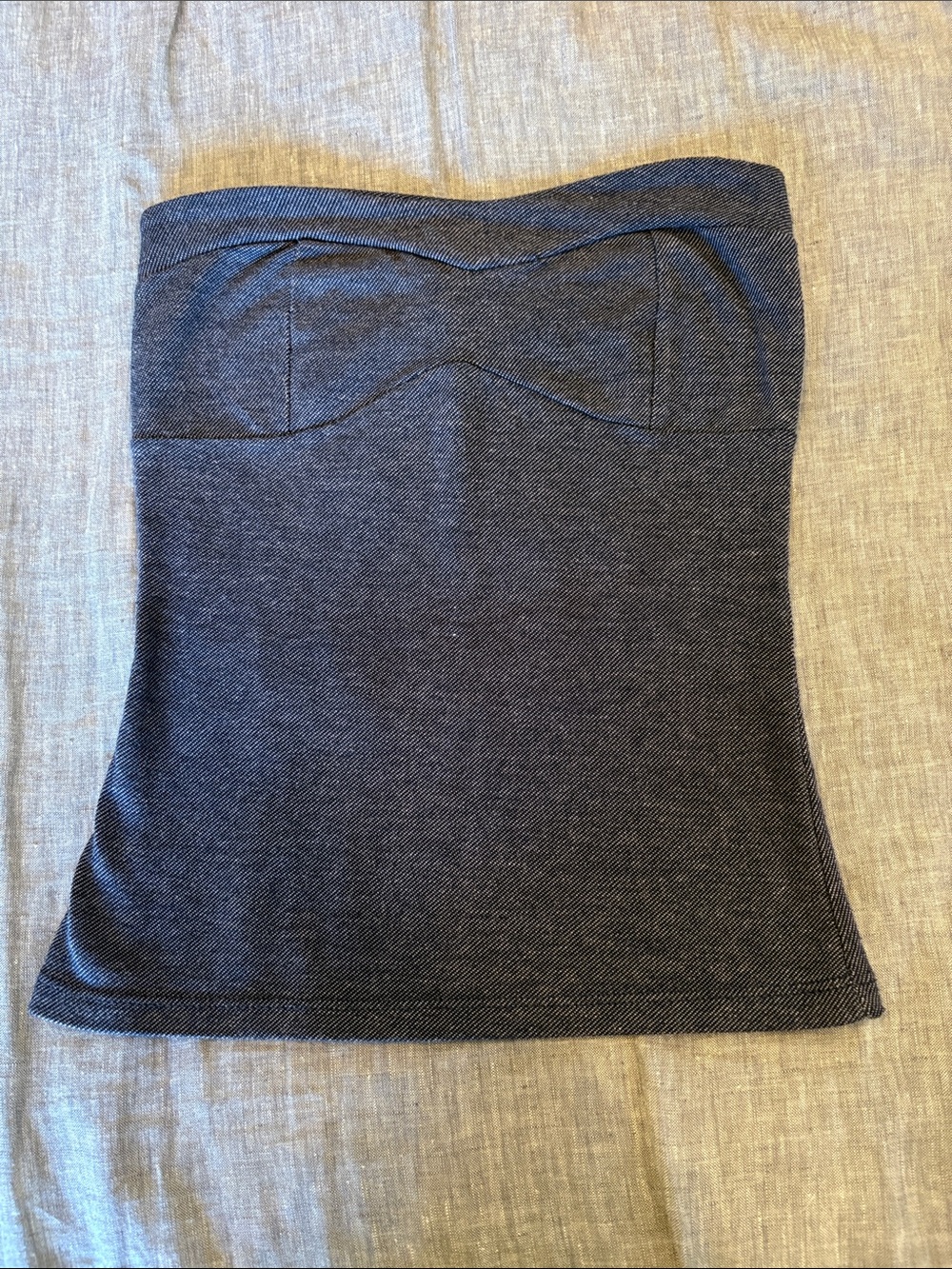 Strapless Heather Denim Colored Tube Top